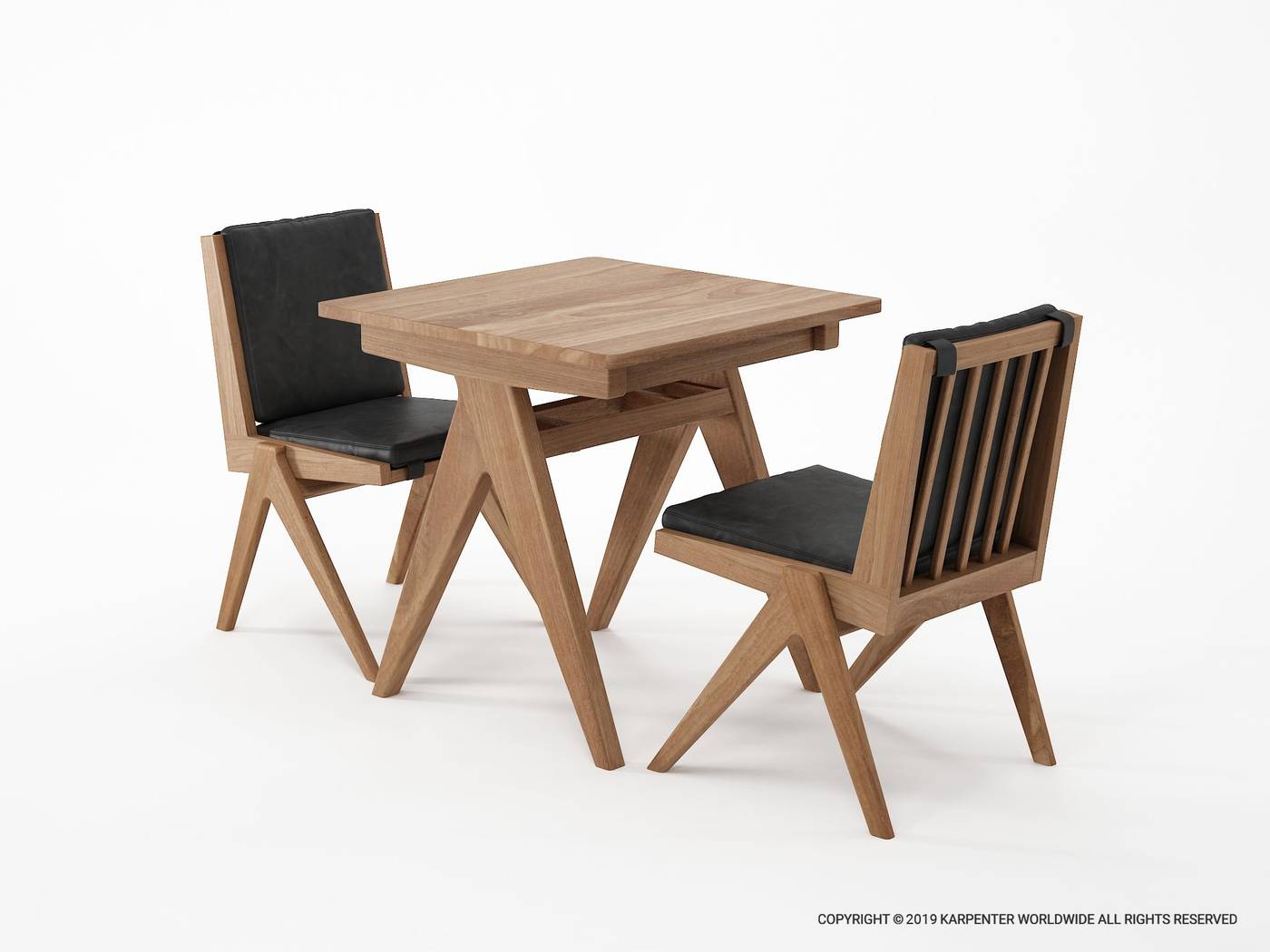 Tribute Ottoman - European Oak with Safari Grey Leather