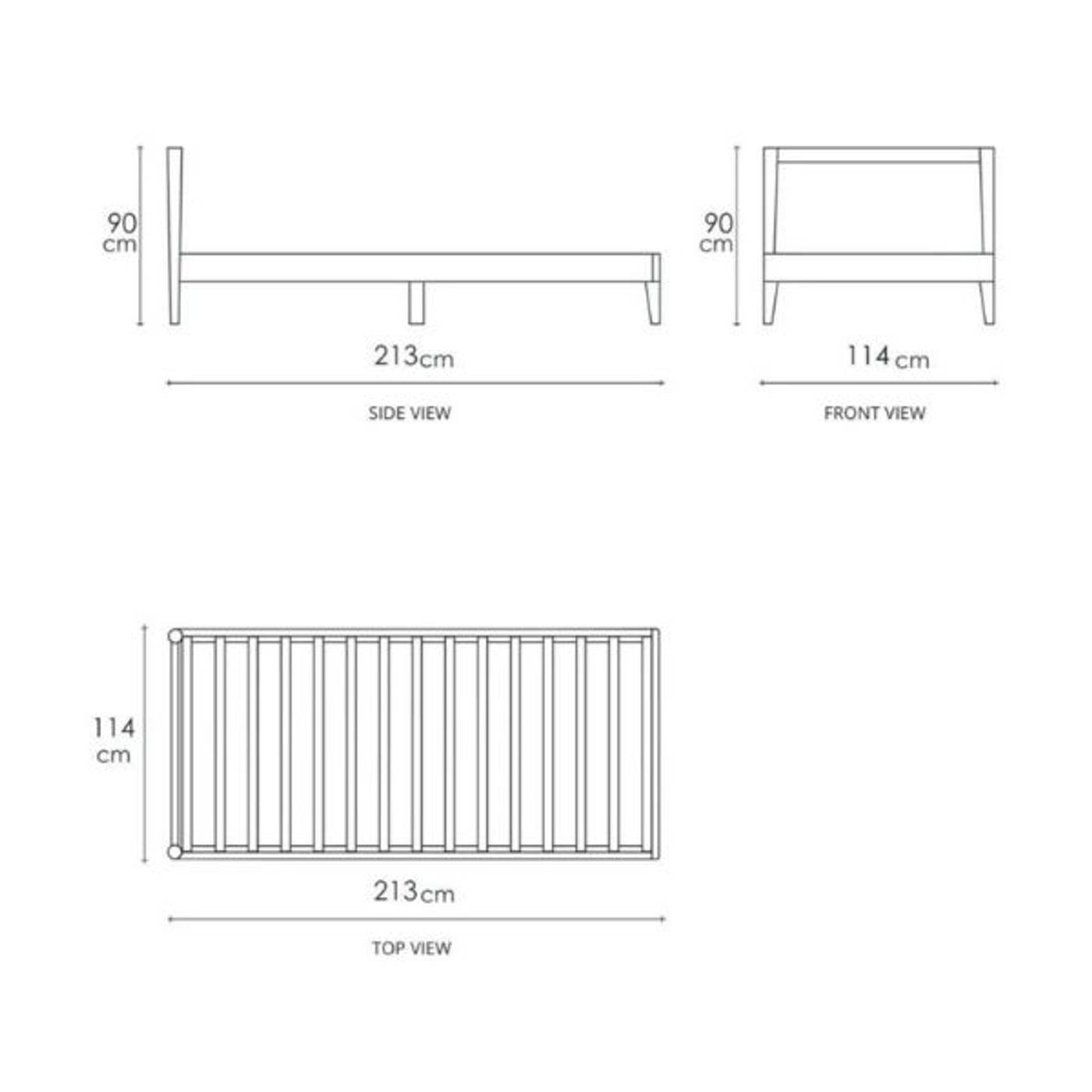 Vintage Double Bed - FSC Recycled Teak