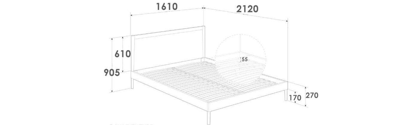 Vintage King Single Bed - European Oak
