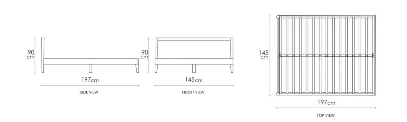 Vintage King Single Bed - European Oak