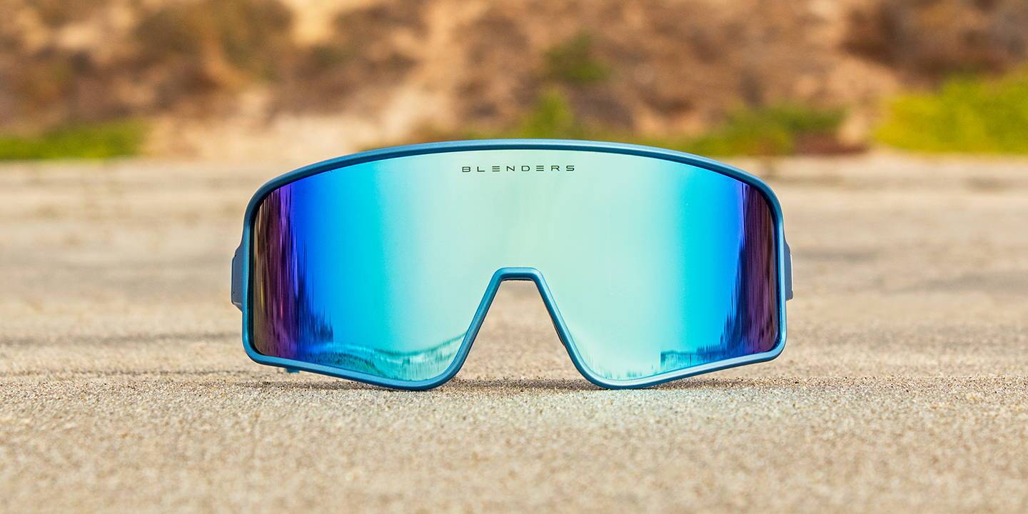 Rainwalker Wrap Around Sunglasses Polarized Full Shield Blue Lens