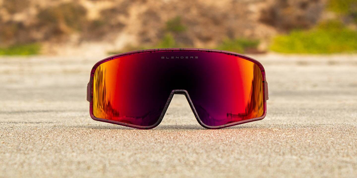 Stormation Wrap Around Sunglasses - Polarized Full Shield Red Lens ...