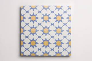cement | moroccan 3 fez | nautical blue, white + curry 