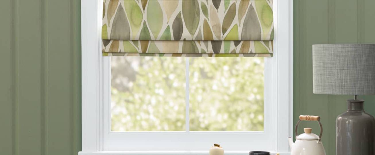 Green Made to Measure Roman Blinds