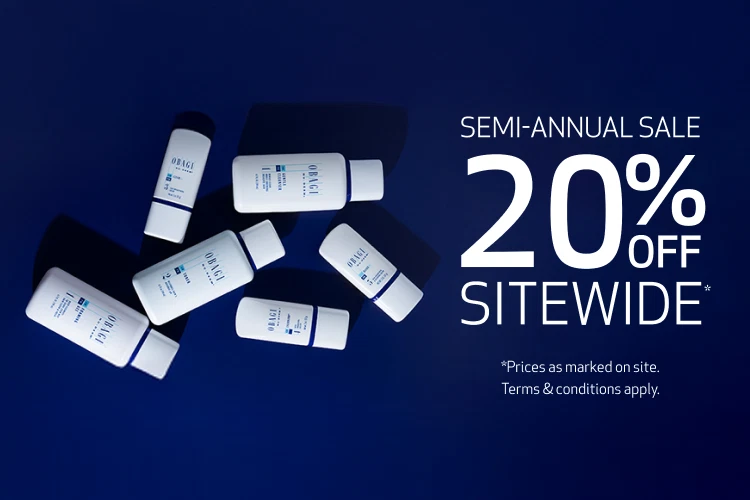 SEMI-ANNUAL SALE 20% OFF SITEWIDE TERMS & CONDITIONS APPLY OBAGI NU-DERM FX IMAGE - DESKTOP