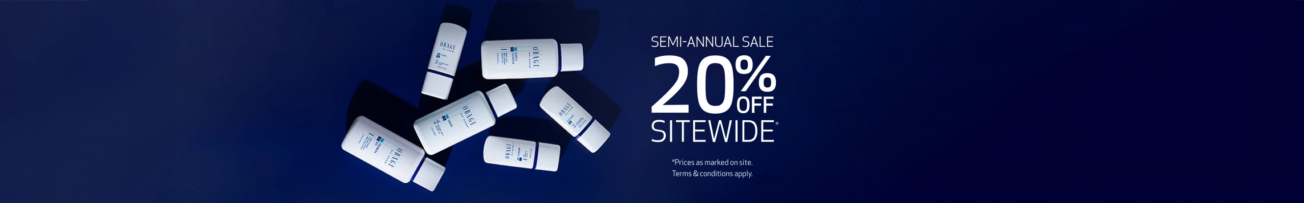 SEMI-ANNUAL SALE 20% OFF SITEWIDE TERMS & CONDITIONS APPLY OBAGI NU-DERM FX IMAGE - DESKTOP