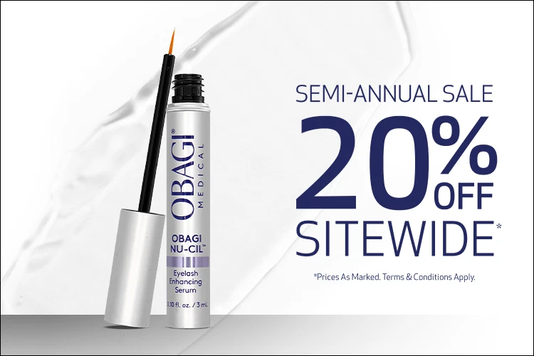 20% OFF SITEWIDE SEMI-ANNUAL SALE. NU-CIL COLLECTION BANNER. DESKTOP