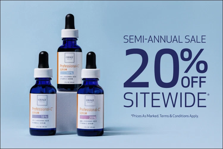 20% OFF SITEWIDE SEMI-ANNUAL SALE. PROFESSIONAL-C COLLECTION BANNER. DESKTOP