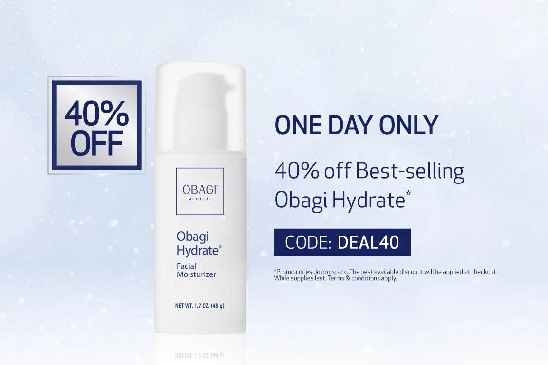 40% Off Obagi Hydrate Facial Moisturizer - one day only - terms and conditions apply - desktop banner