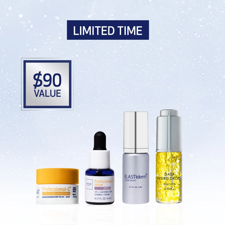 Free 4-piece sample set with purchases of $249+ - $90 value - limited time - desktop image