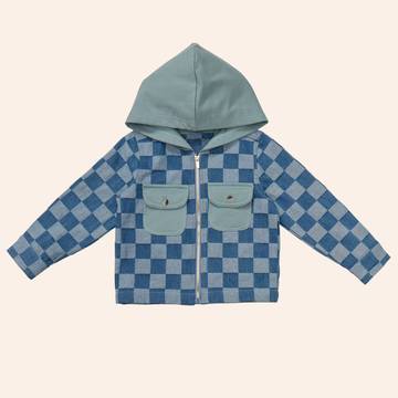 Check Denim Jacket
