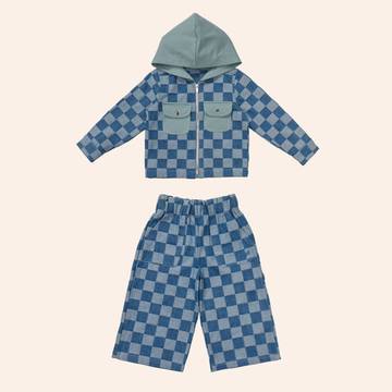 Check Denim Set