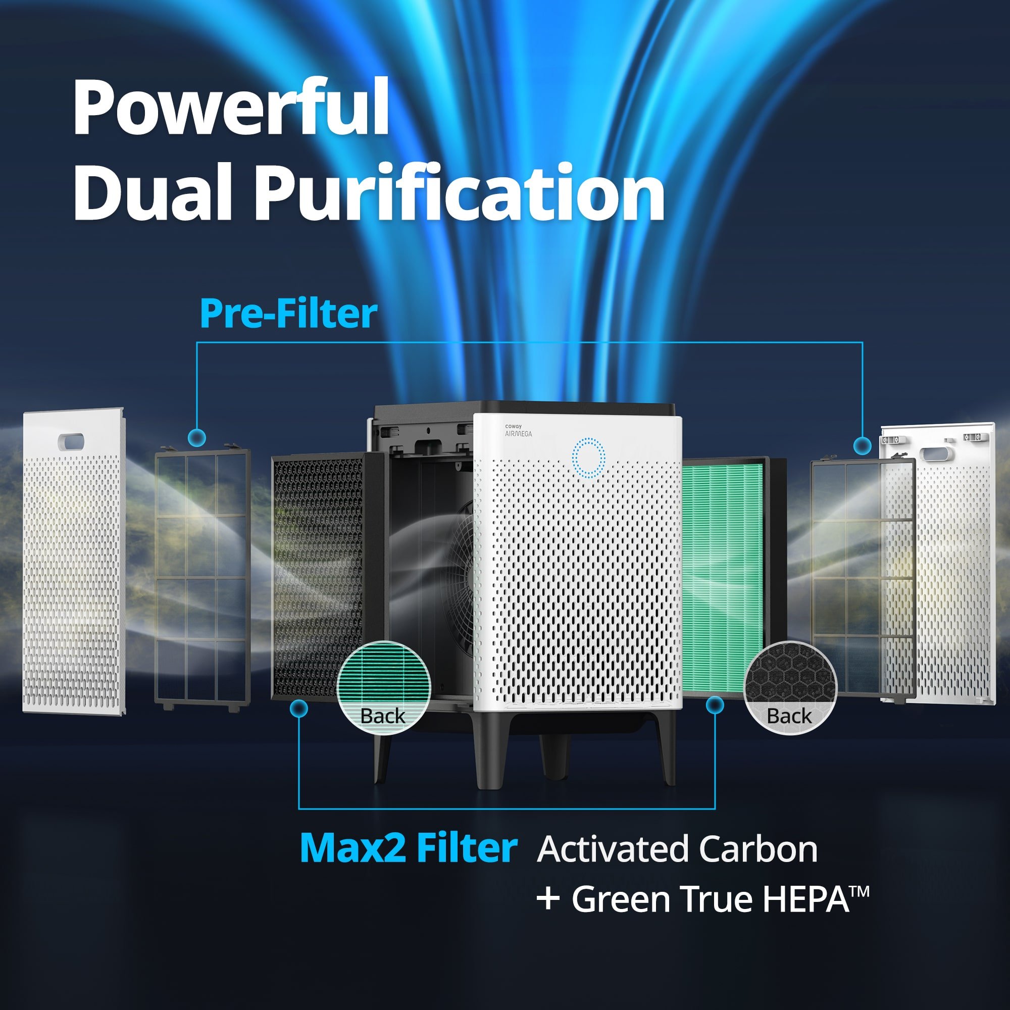 Airmega 300 powerful dual purification