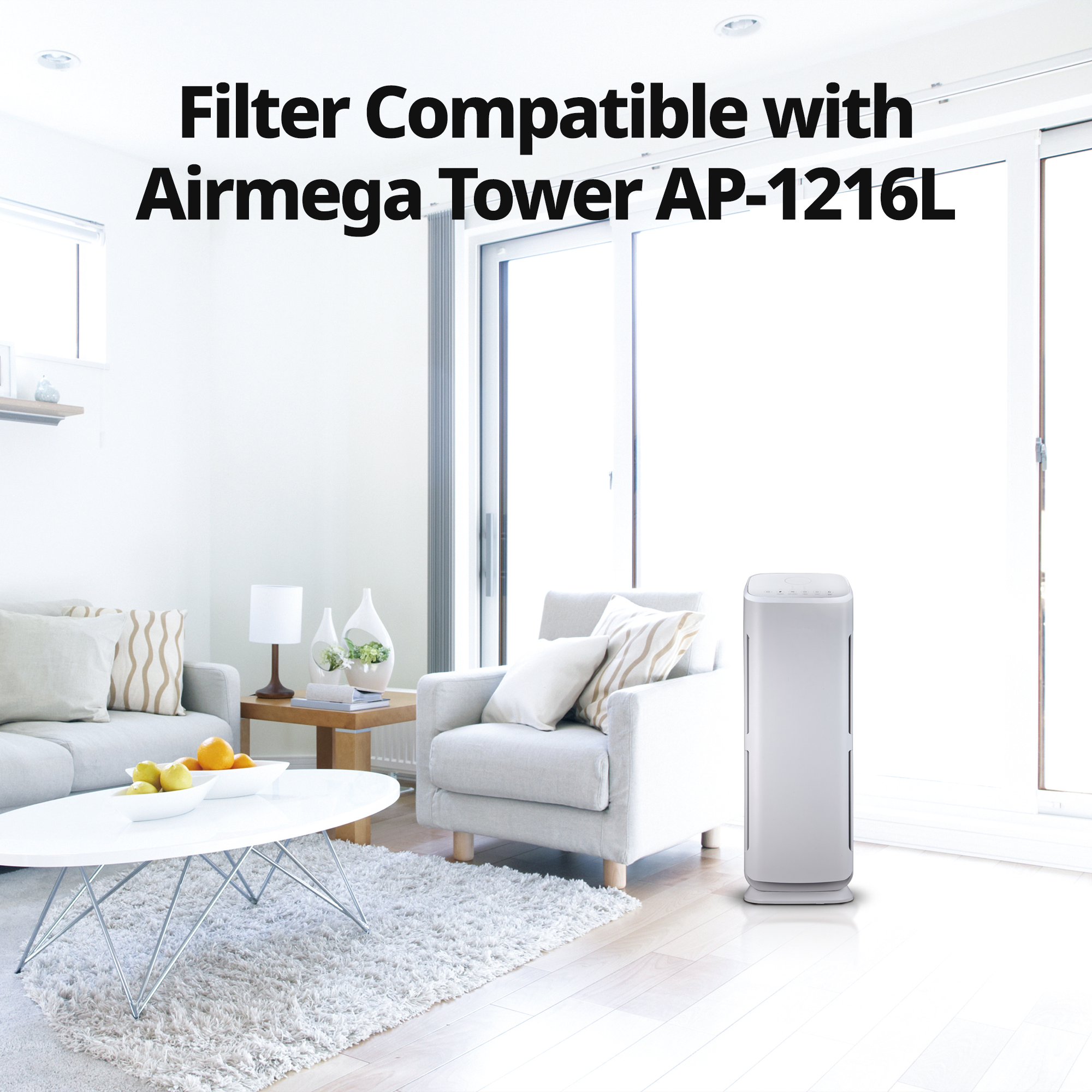 Filter compatible with Airmega Tower AP-1216L