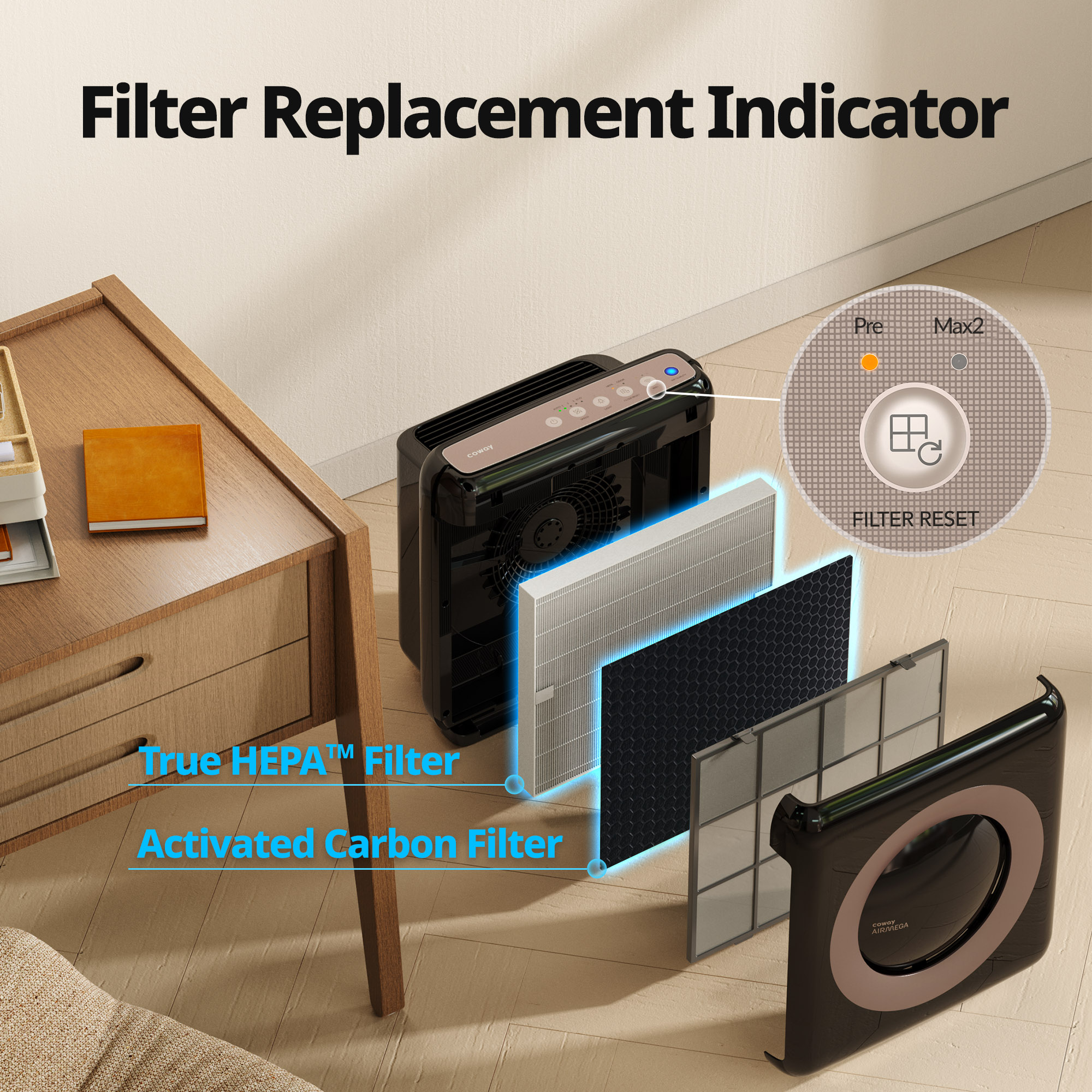 Filter replacement indicator
