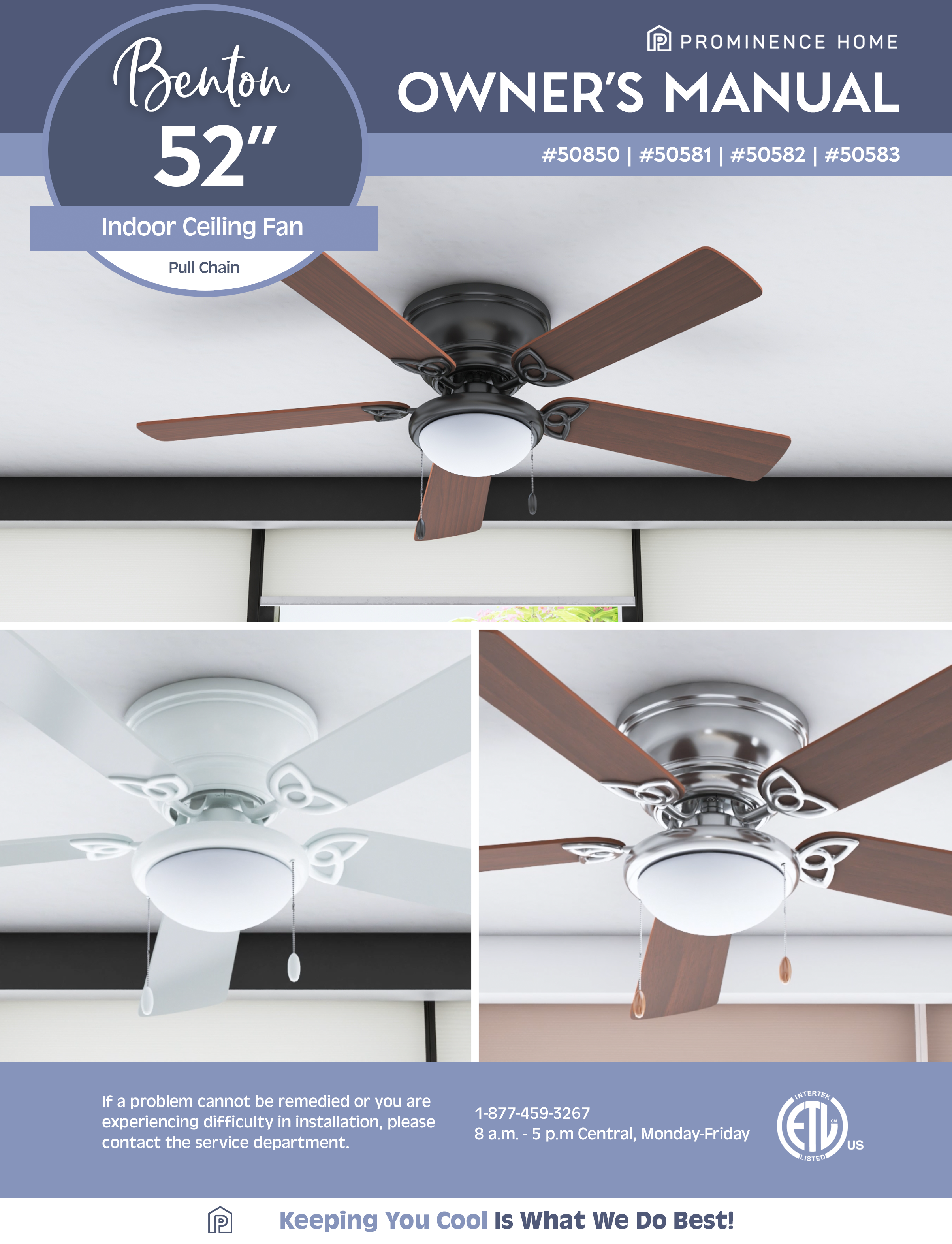 Pull Chain Ceiling Fan Prominence Home