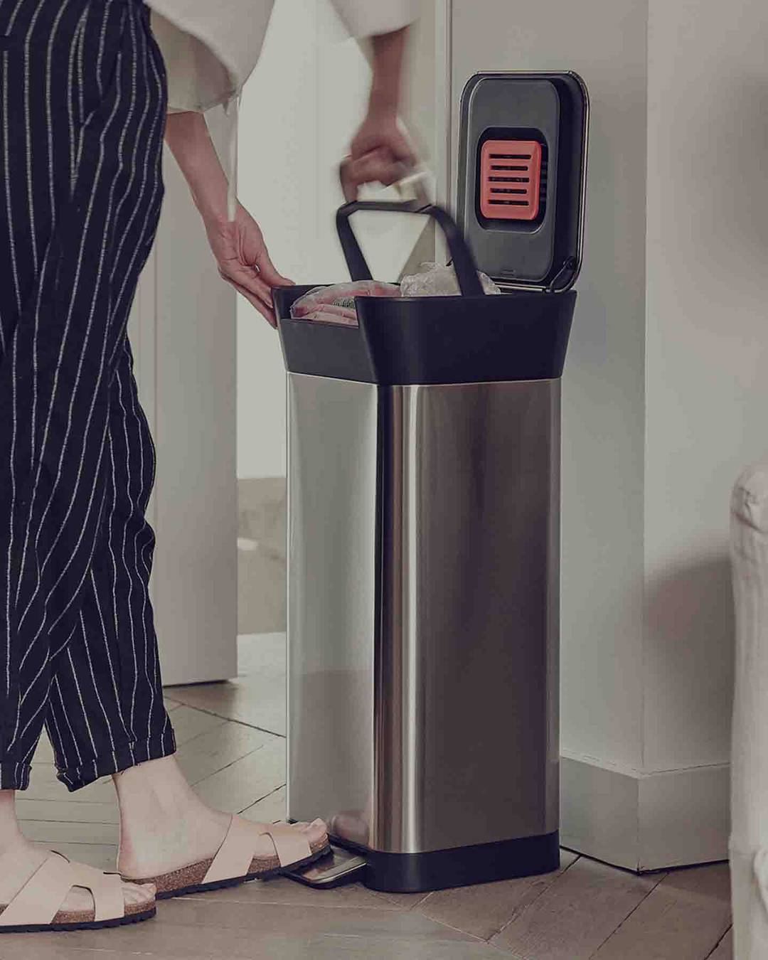 Titan 20L Trash Compactor Stainlesssteel Joseph Joseph