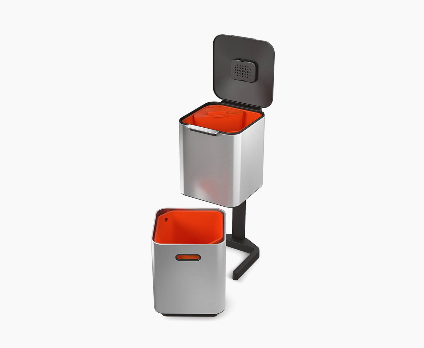 Totem Compact Bin 40L in Stainless Steel