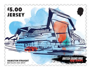 British Grand Prix 100 Years - Hamilton Straight stamp