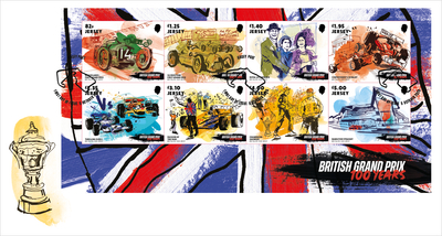 British Grand Prix 100 Years - souvenir sheetlet first day cover