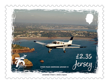 Jersey Aero Club 75 Years £2.35 stamp