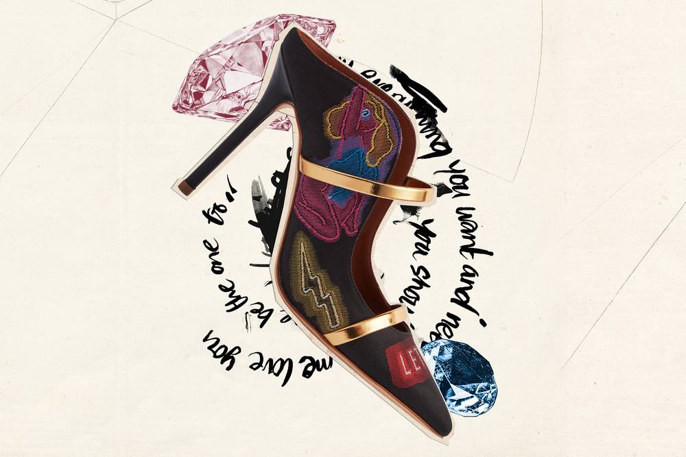 Women's Limited Edition Designer Shoes In Love Print Malone Souliers