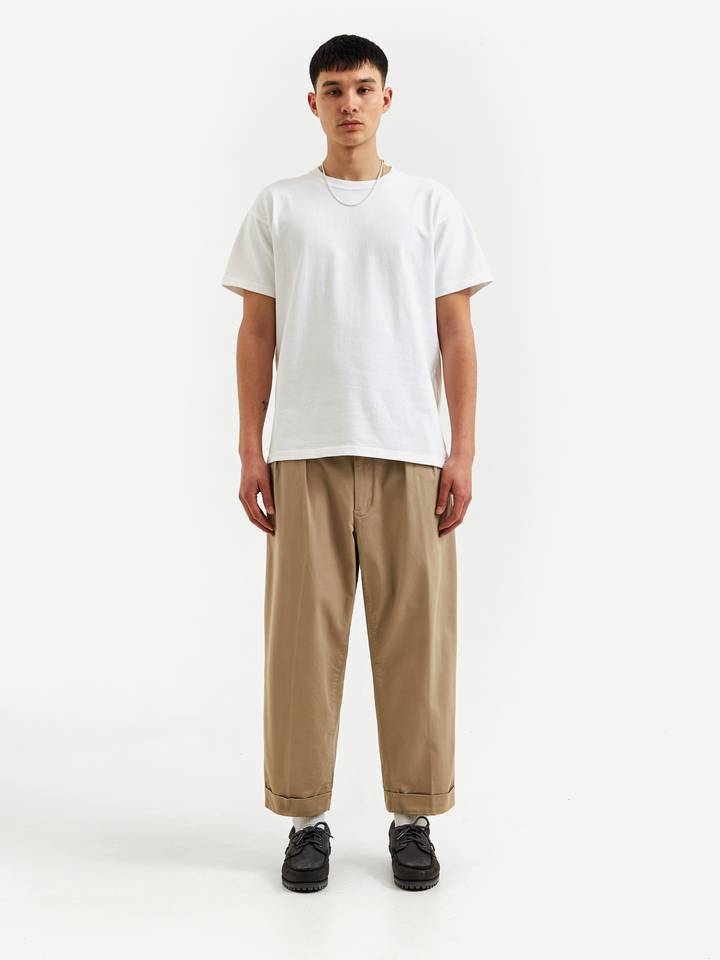 Beams Plus 2Pleats Twill Trouser - Khaki – Goodhood