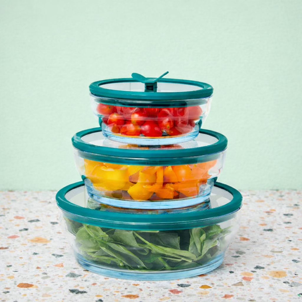 8-Piece Glass Round Dish Set - Thumbnail 2