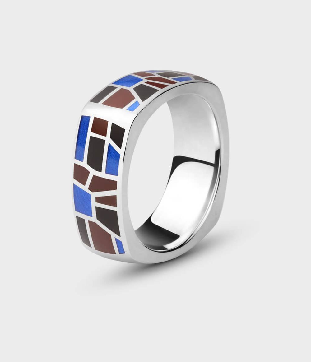 Enamel Mosaic Ring