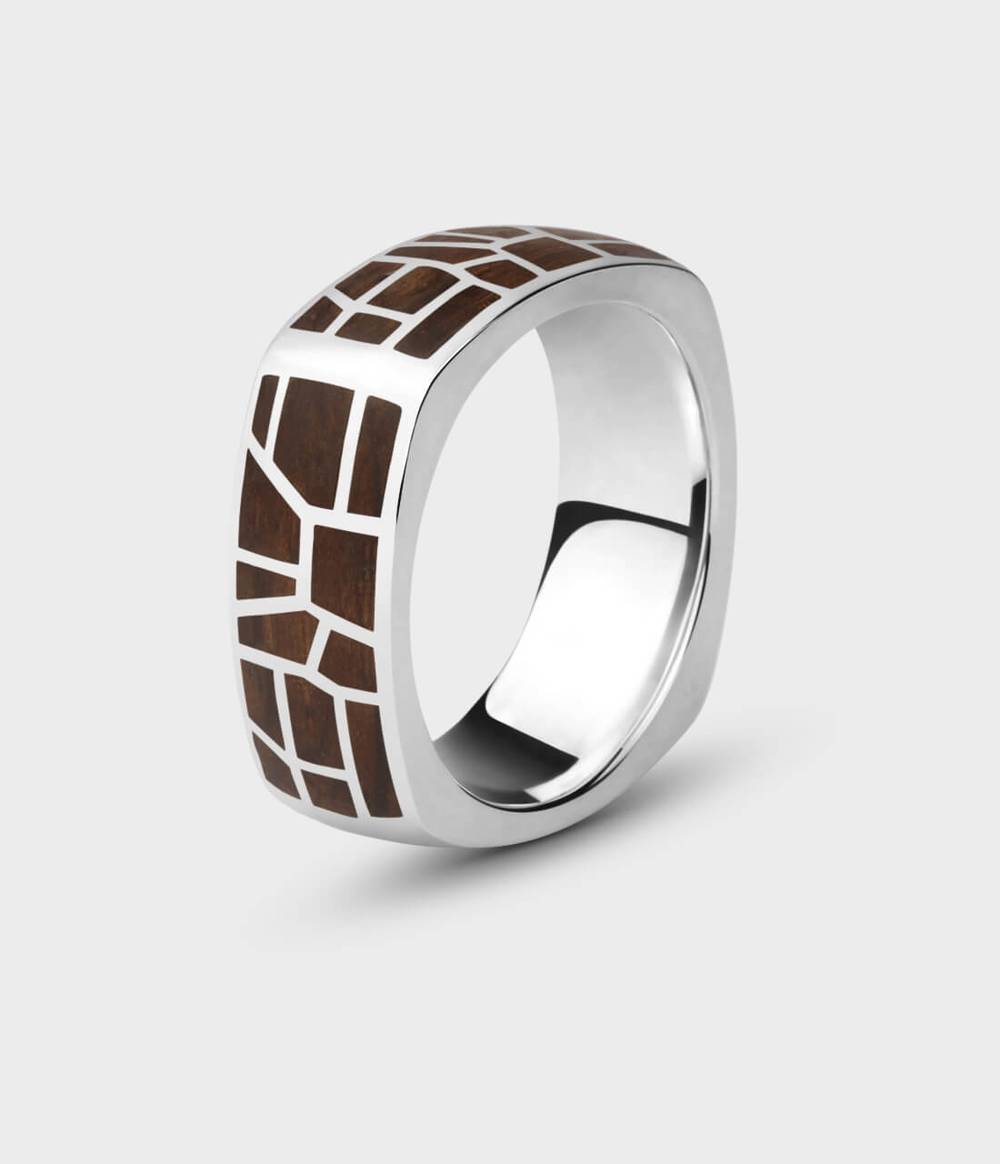 London Oak Mosaic Ring