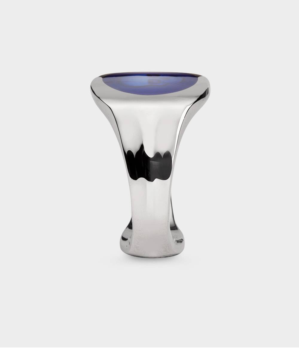 Ghost Skull Enamelled Signet Ring