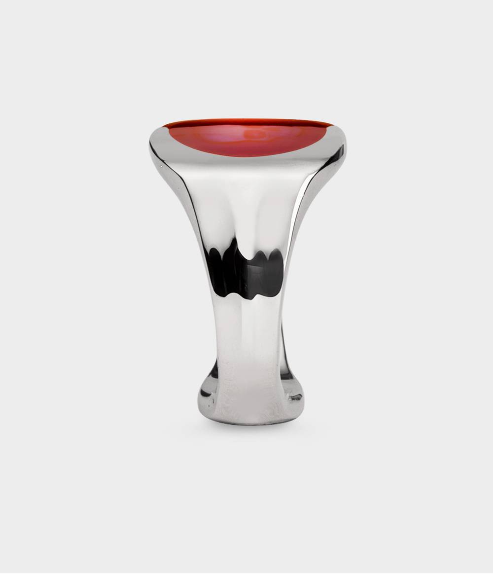 Ghost Skull Enamelled Signet Ring