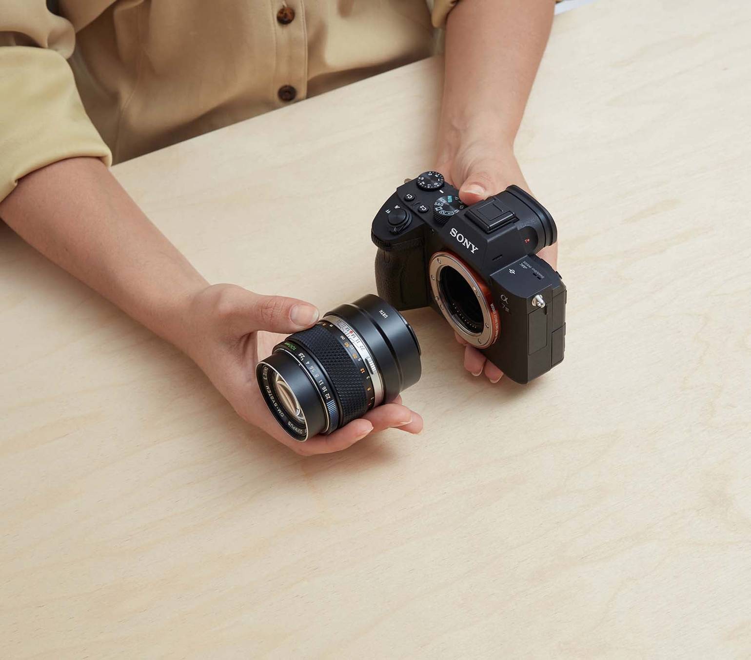 Olympus OM Lens to Sony E Camera Adapter