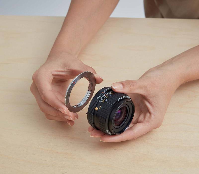 Pentax K Lens Mount to Canon EF-S Camera Mount