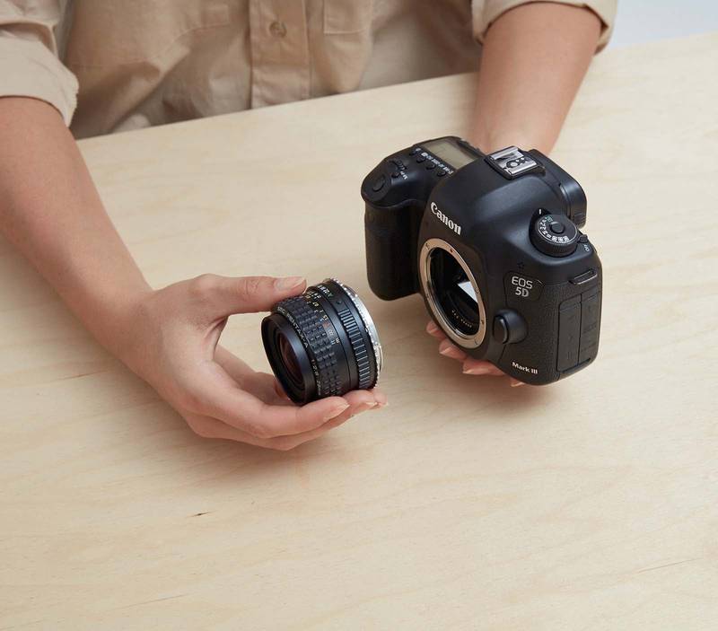Pentax K Lens Mount to Canon EF-S Camera Mount