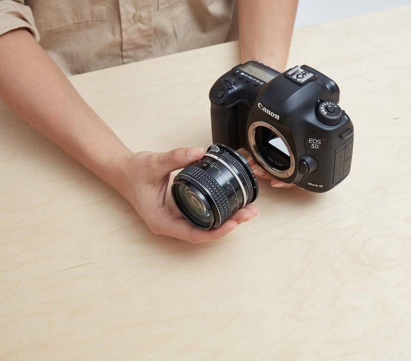 Nikon F Lens Mount to Canon (EF/EF-S) Camera Mount