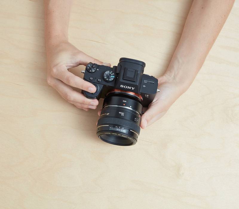 Canon (EF/EF-S) Lens Mount to Sony E Camera Mount (Electronic)