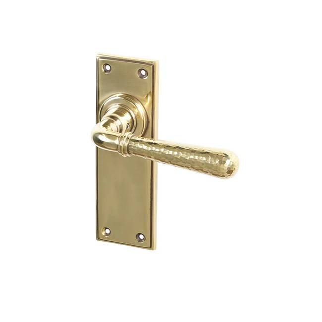 Antique Brass Hammered Newbury Lever Handle