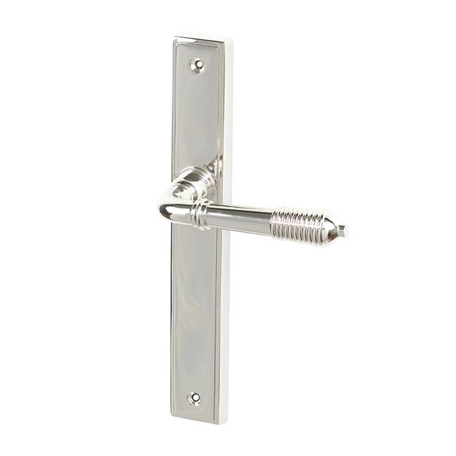 Polished Nickel Reeded Slimline Multipoint Door Handle