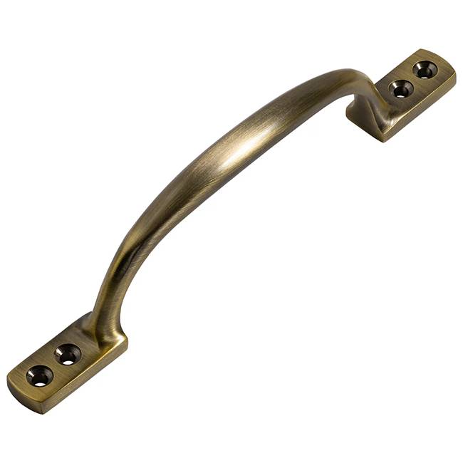 Sash Window Pull Handle in Aged Brass Finish