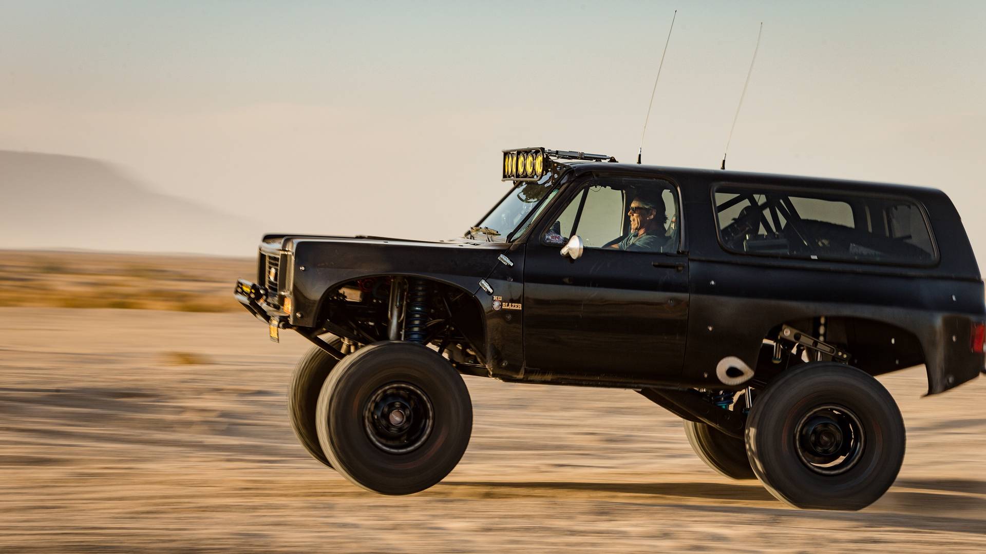 1973 K5 Chevy Blazer PreRunner offroad on Method Race Wheels 101 Beadlock wheels.