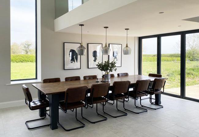 Height of light over kitchen shop table