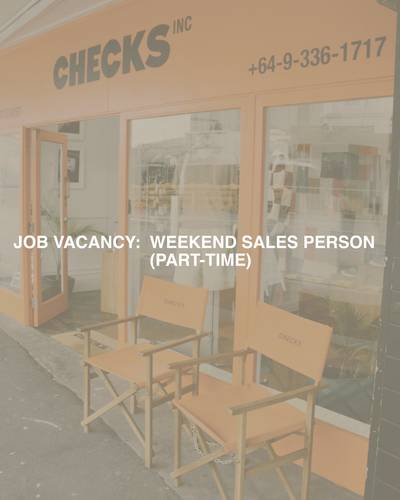Job Vacancy: Weekend Sales Person  (Part-time)