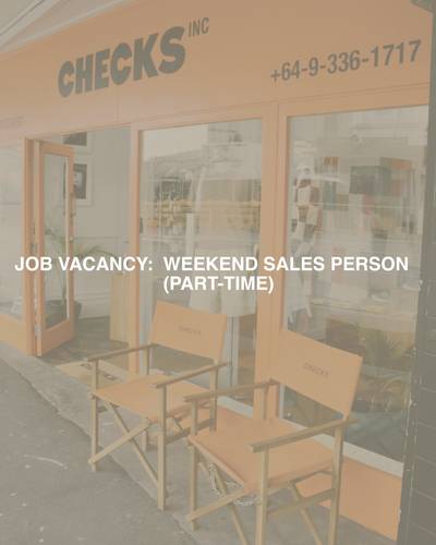 Job Vacancy: Weekend Sales Person (Part-time)