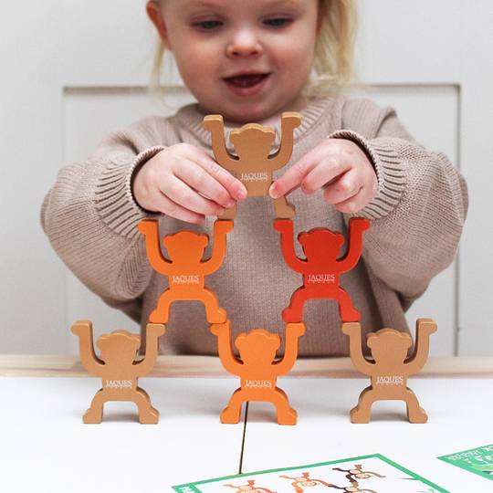 Stacking Monkeys - Wooden Stacking Toy