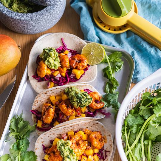Zingy Prawn Tacos With Mango Salsa Recipe | Joseph Joseph
