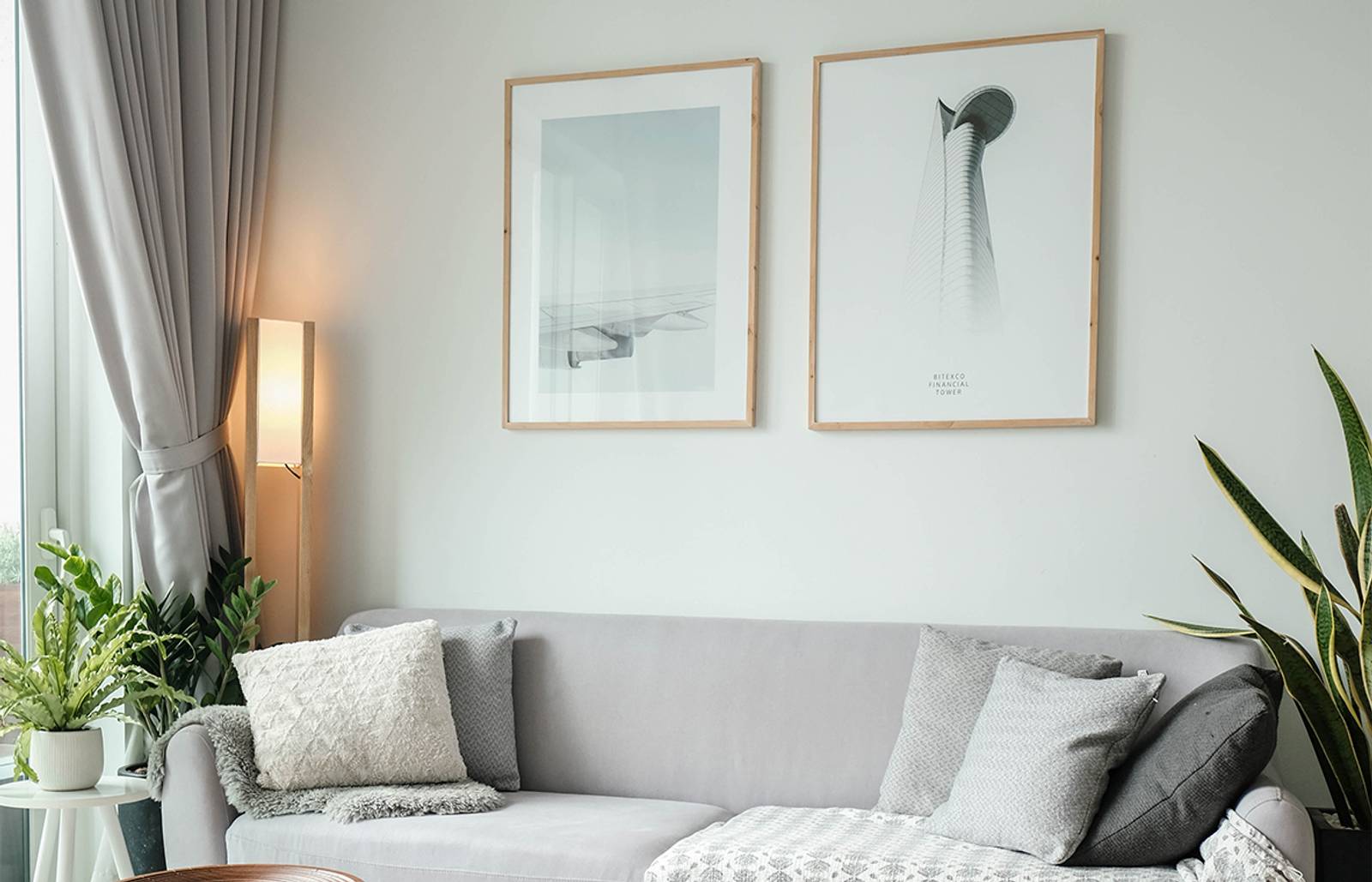 A gray sitting area/Photography: Minh Pham/Soothing neutrals don't just have to add a sense of calm, as in this space — they can also serve as a backdrop for bolder design.