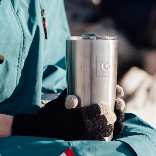 Woman Holding Stainless Steel Insulated Travel Cup 