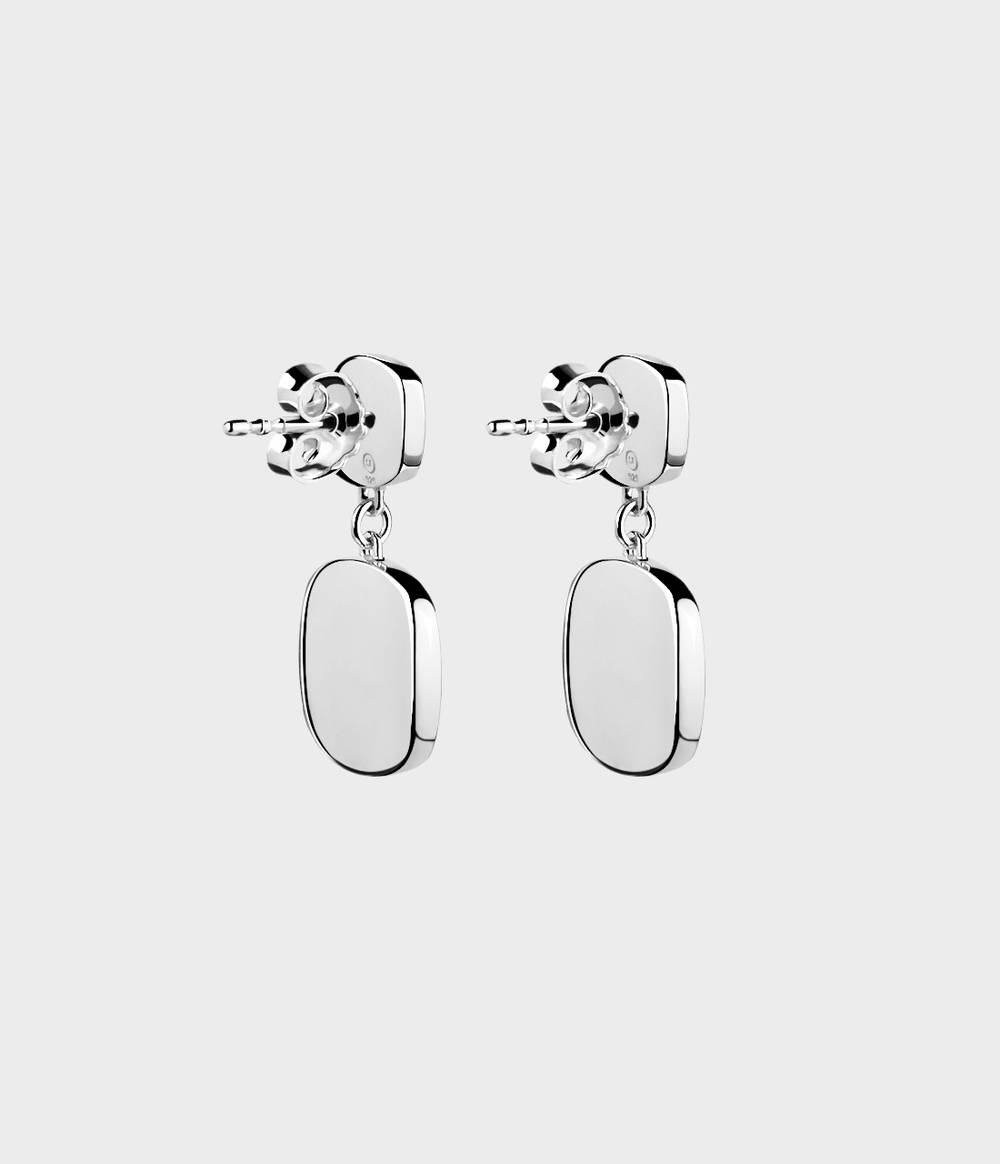Ghost Skull Enamelled Signet Earrings