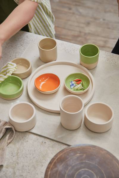 A summer collaboration by designer Natalie and ceramicist Lily of Lil Ceramics